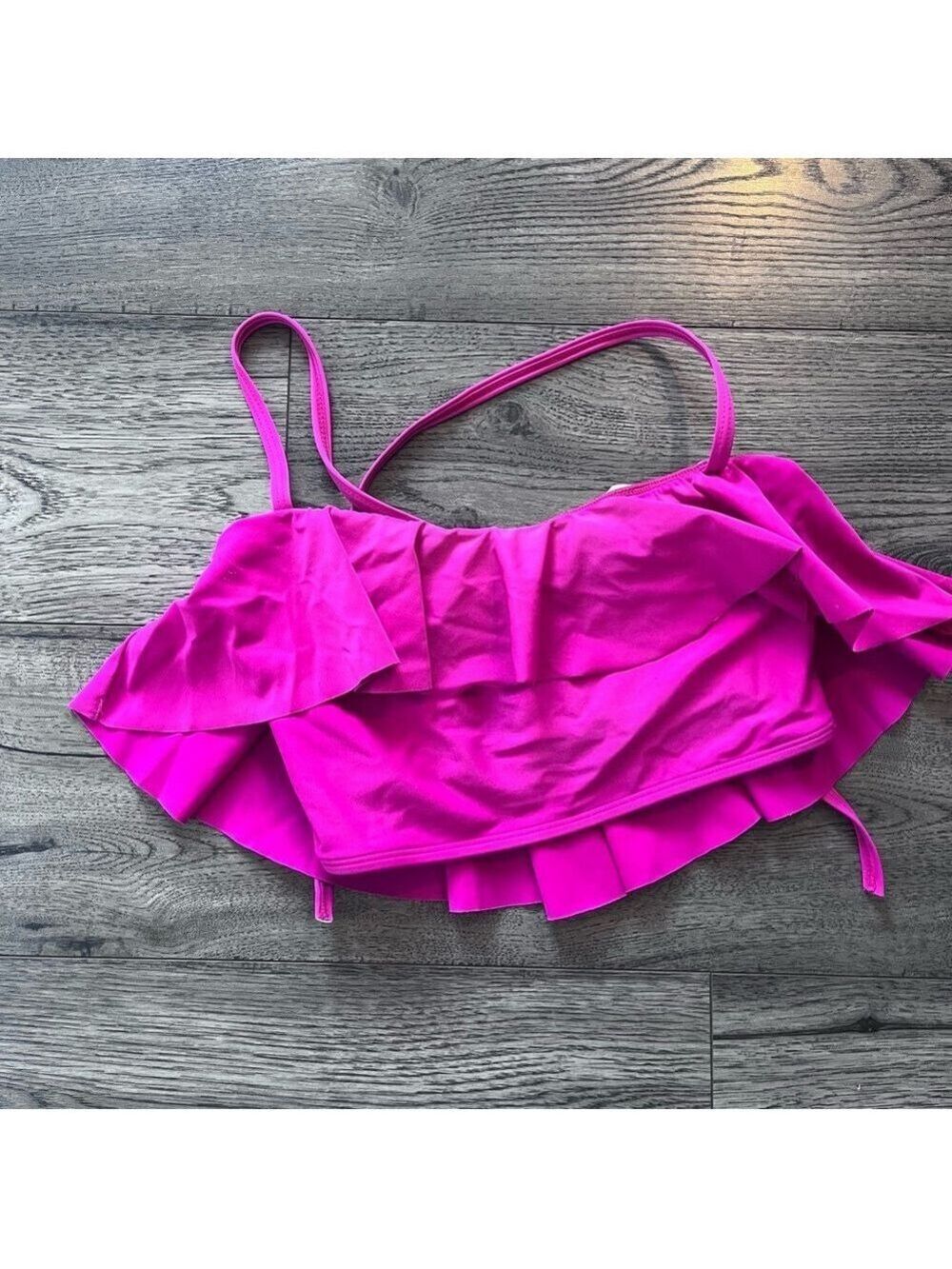 June Loop Ruffle Swim Top Size M
